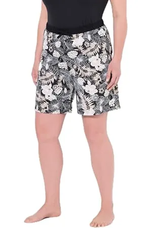 Ulla Popken 2 PCS 2 Pezzi Shorty, Palmes Spring, , 54-56 Donna