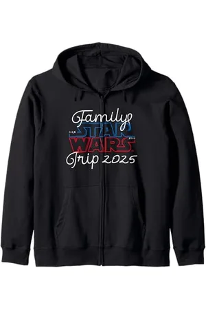 STAR WARS Family Trip 2025 Lightsaber Logo Felpa con Cappuccio