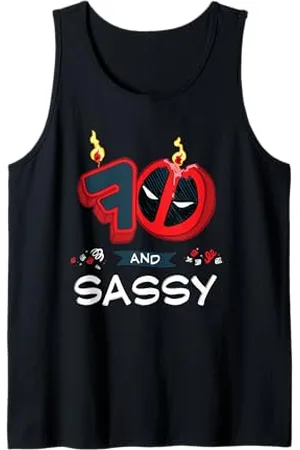 Marvel Deadpool 70th Birthday Party "70 and Sassy" Funny Canotta