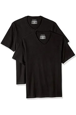 Amazon Maglietta con Scollo a v a Maniche Corte vestibilità Regolare Uomo, Pacco da 2, , XXL