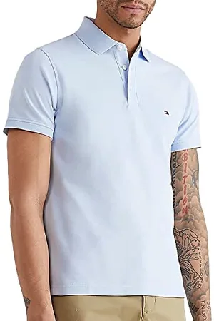 Tommy Hilfiger 1985 Slim Polo Uomo, (Breezy Blue), M