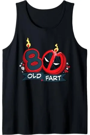 Marvel Deadpool 80th Birthday Party "80 Old Fart" Funny Canotta