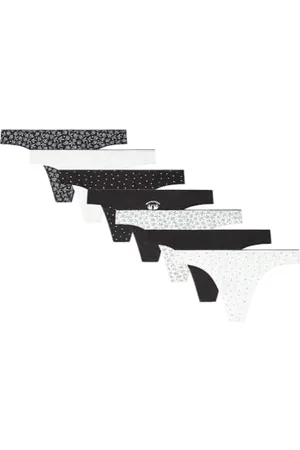Women secret Pack Thong Brief Packs 1 B&w Slip a Tanga, , L Donna