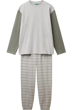 Benetton Pig(Maglia+Pant) 30964P02U Set di Pigiama, , XL Uomo