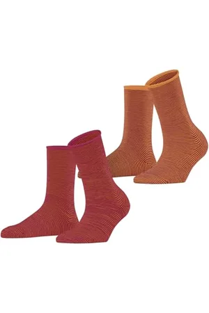 ESPRIT Allover Stripe Multipack W So cotone fantasia confezione di 2 paia, Calzini Donna, , 39-42