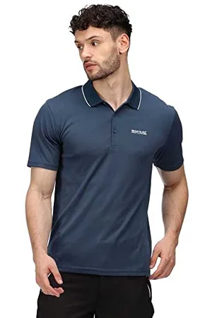 Regatta Maverik V Maglietta Polo, Uomo, (Moon Light Denim), L