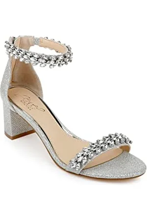 Badgley Mischka Sandalo da donna, Argento ( .), 39 EU