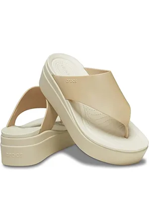 Crocs Infradito da donna Brooklyn Platform, Champagne/Osso, 41 EU