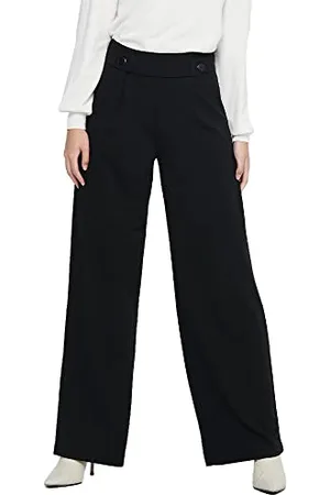 JDY Geggo New Long Pant Jrs Noos, Pantaloni Donna, Nero (Bottoni Neri), XXL Donna
