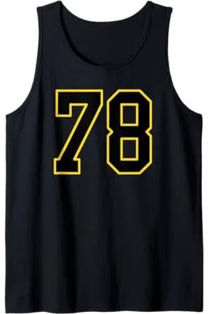 Sports Numbers Store Numero 78 in stile sportivo universitario e giallo Canotta