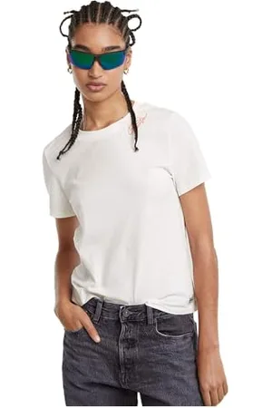 G-Star Donna Faux Embro Logo Top, (lt chalk D25053-A870-1284), M