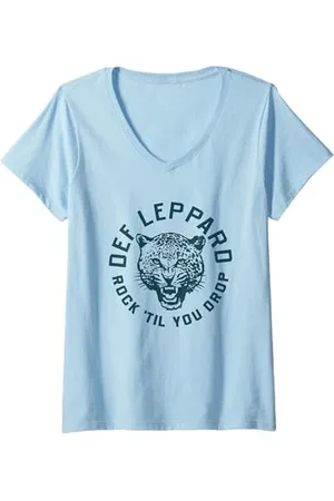 Def Leppard Donna Esclusiva ufficiale Amazon Tour Rock 2025 Maglietta con Collo a V