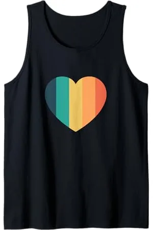 Urban Classic Trends Carino Retro Colori 5 Strisce Modello Vintage Minimalista Canotta