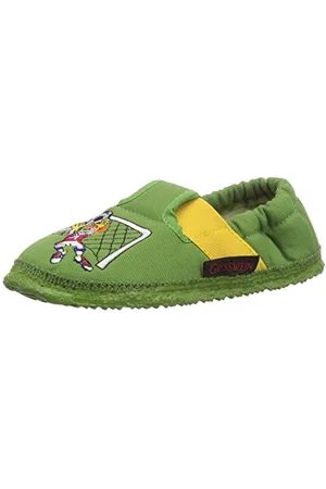 Giesswein Antwerpen, Pantofole a Collo Basso Bambina, Verde (Gras), 23 EU