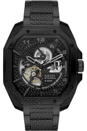 Diesel Orologio Flayed da uomo, movimento a tre lancette, cassa in acciaio inossidabile da 47 mm e bracciale in acciaio inossidabile, DZ7472