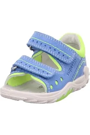 Superfit Flow, Sandali Bimbo 0-24, Blu/Giallo, 21 EU
