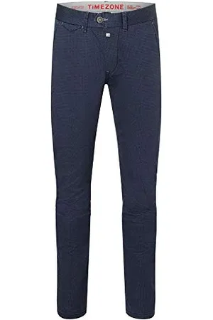 Timezone Slim Jannotz Chino Pantaloni, (Navy Micro Point 3899), W38/L34 (Taglia Produttore: 38/34) Uomo