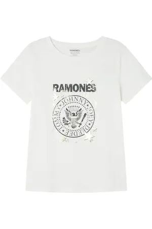Springfield 5.g.LIC Camiseta Ramones Dorado Canottiera, , L Donna