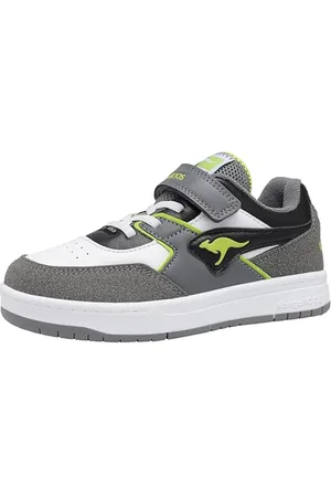 KangaROOS K-CP Bounder Ev, Scarpe da Ginnastica, Grigio Acciaio, Verde Neon, 33 EU
