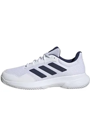 adidas Court Spec 2 Tennis Shoes, Scarpe Unisex-Adulto, Cloud White/Dark Blue/Cloud White, 38 EU