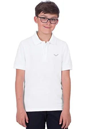 Trigema Poloshirt Piqué-Qualität-Polo ragazzi,, (Weiss 001), 140