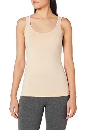 Dagi Canotta Basic Cotton T-Shirt, Beige, 54 Donna