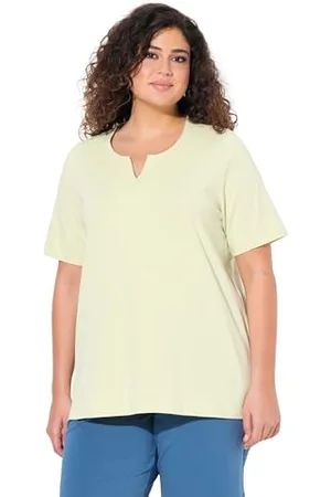 Ulla Popken T-Shirt, A-Linie, Tunika-Ausschnitt, Halbarm Maglietta con Scollo a Goccia, , 52/54 IT Donna