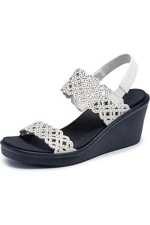 Skechers Brontolio su-Sassy DayZ, Sandali con Zeppa Donna, Giardino opulento, 39 EU