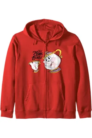 Disney La Bella e la Bestia Chip Mrs. Potts è la migliore mamma di sempre Felpa con Cappuccio