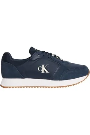 Calvin Klein Retro Runner Sock Lace Up NY-su Ym0ym01326, Basso Top Uomo, Blue (Calvin Navy/Bright White/Gum), 44.5 EU