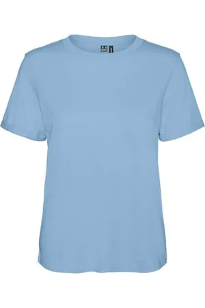 VERO MODA T-Shirt Vmpaula S/S-Maglietta Ga Noos, Airy Blue, XL Donna