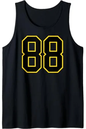 Sports Numbers Store Numero 88 in stile sportivo universitario e giallo Canotta