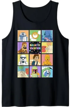 STAR WARS Galactic Vacation Group Shot Retro Frames Logo Canotta