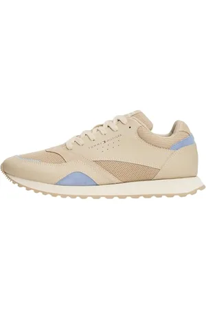 Tommy Hilfiger Uomo Sneakers Running New Eva Mix in Pelle, Beige (Sandalwood), 43