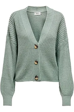 ONLY Onlcarolspring L/S Cardigan Knt Maglione, (Chinois Green), XS Donna