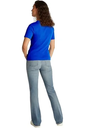 Tommy Hilfiger New Slim Cody C-Nk SS Donna, (Noble Blue), M