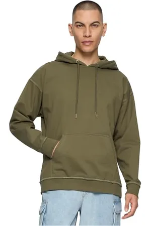 Urban classics Felpa con cappuccio oversize, Felpa con Cappuccio, Uomo, (Olive), XXL