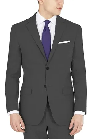 DKNY Taglio Moderno, Tuta ad Alte Prestazioni separata Giacca Elegante da Lavoro, Antracite Massiccio, 56/Tall Uomo