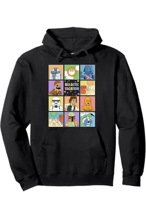 STAR WARS Galactic Vacation Group Shot Retro Frames Logo Felpa con Cappuccio