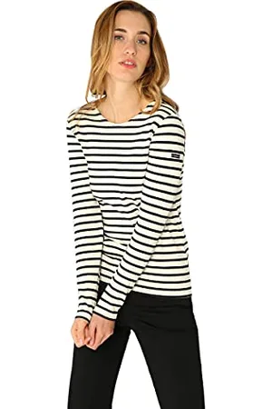 Armor.lux Armor Lux 4277 T-Shirt, (Nature/Rich Navy Bi7), Medium (Taglia Unica: 2) Donna