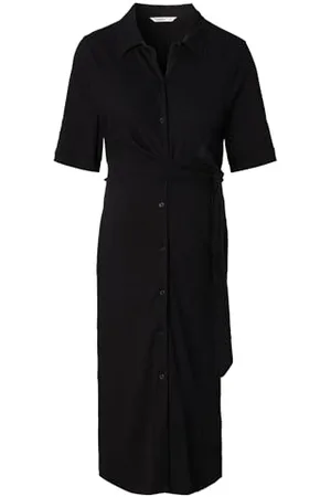Noppies Katarina-Abito da Infermiera a Maniche Corte Vestito, Nero-P090, L Donna