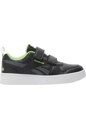 Reebok Royal Prime 2.0 Two Strap, Scarpe da Ginnastica, Black Grey5-Lime Solare, 29 EU