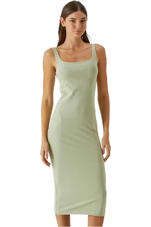 Urban classics Tb7180-ladies Basic Long Cotton Jersey Dress NAN, , M Donna