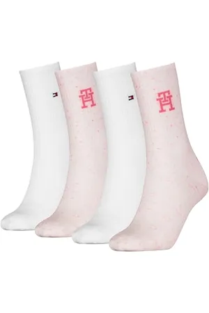Tommy Hilfiger Monogram Nappy Calzino Classico, , 35-38 (Pacco da 4) da Donna