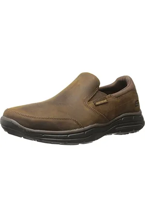 Skechers Glides-Calculous, Mocassini Uomo, Marrone (Dark Brown), 45 EU