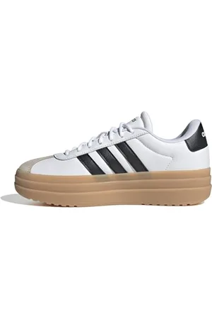 adidas VL Court Bold Shoes, Scarpe Donna, Ftwr White/Core Black/Wonder Beige, 40 2/3 EU