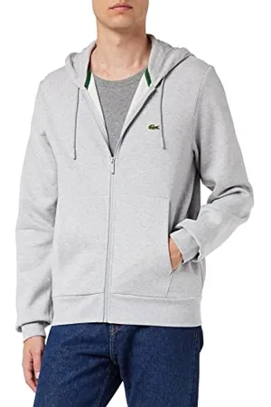 Lacoste Sh9626 Felpa, Argento Cina, XXL Uomo