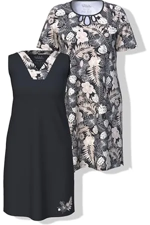 Ulla Popken 2 PCS 2 Pezzi Bigshirts, Palmes Spring, , 42-44 Donna
