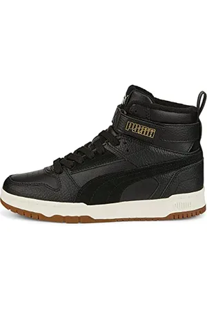 PUMA RBD Game WTR Jr, Scarpe da Ginnastica, Black Black Team Gold, 38.5 EU