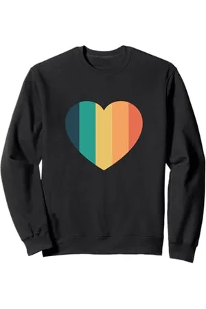 Urban Classic Trends Carino Retro Colori 5 Strisce Modello Vintage Minimalista Felpa